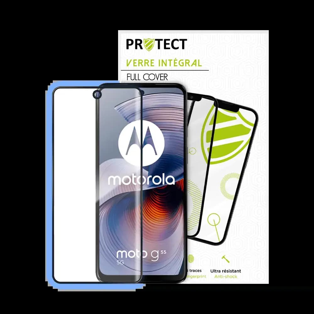 Verre trempé intégral Motorola Moto G55 5G protection écran 9H - PROTECT Noir