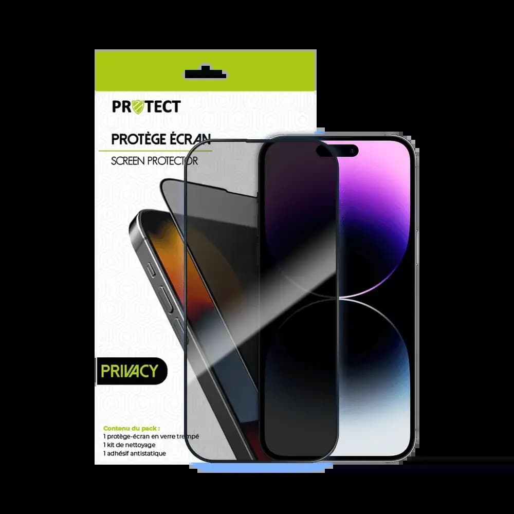 Verre trempé anti-espions iPhone 14 Pro - PROTECT Transparent