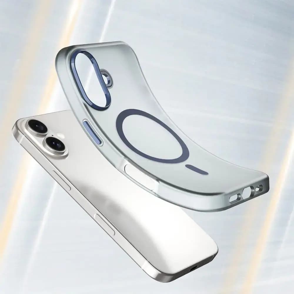 Coque MagSafe bi-matière – iPhone 16 – PROTECT MF-006 Bleu Marine - Vue 2
