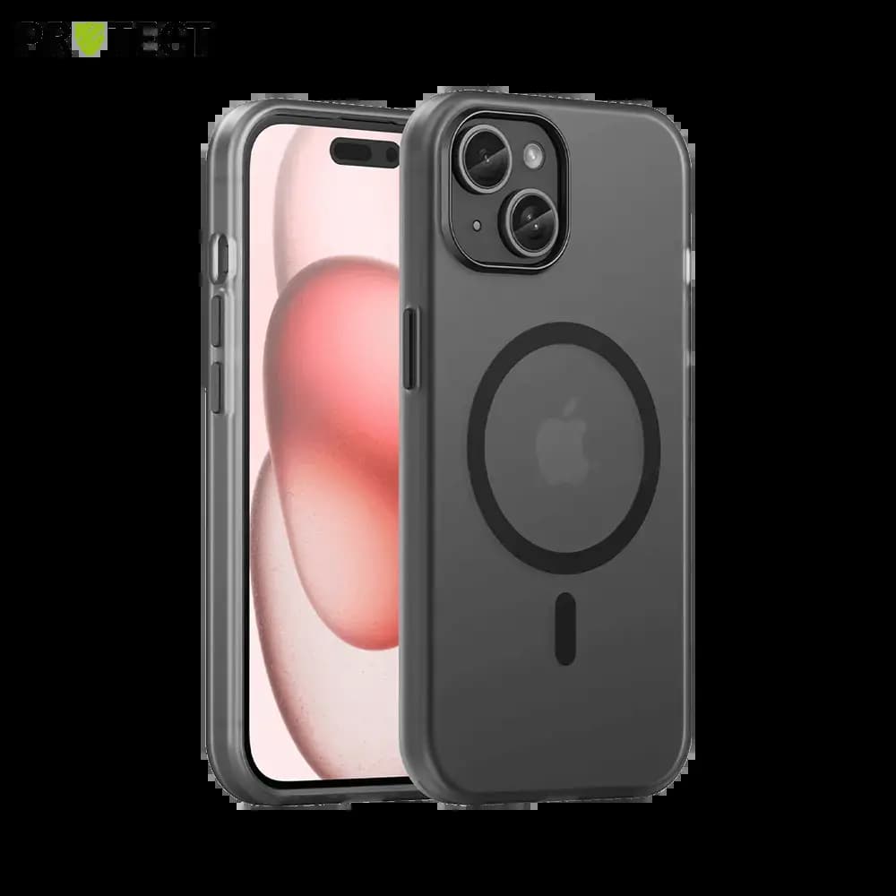 Coque MagSafe bi-matière iPhone 15 Plus - PROTECT MF-006 Noir