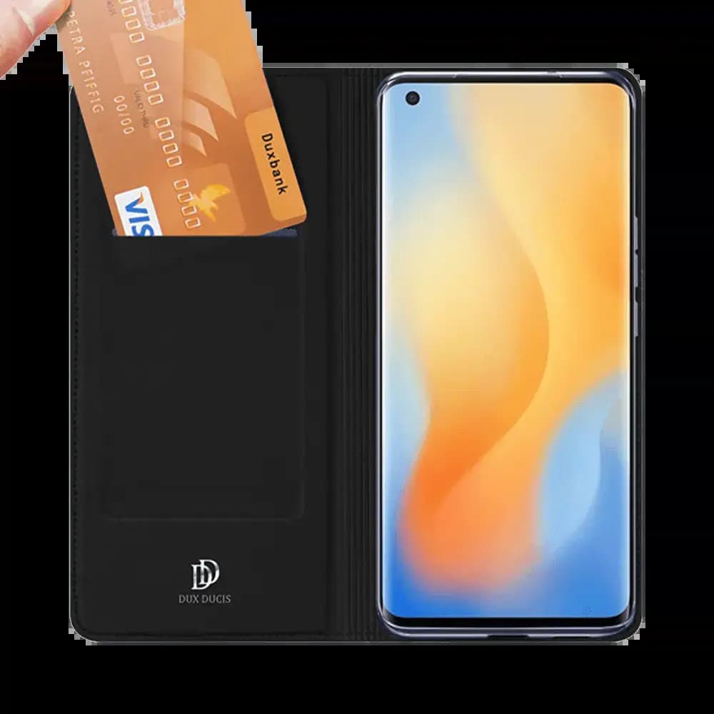 Housse folio Vivo X51 5G porte-carte - Dux Ducis Skin Pro Noir