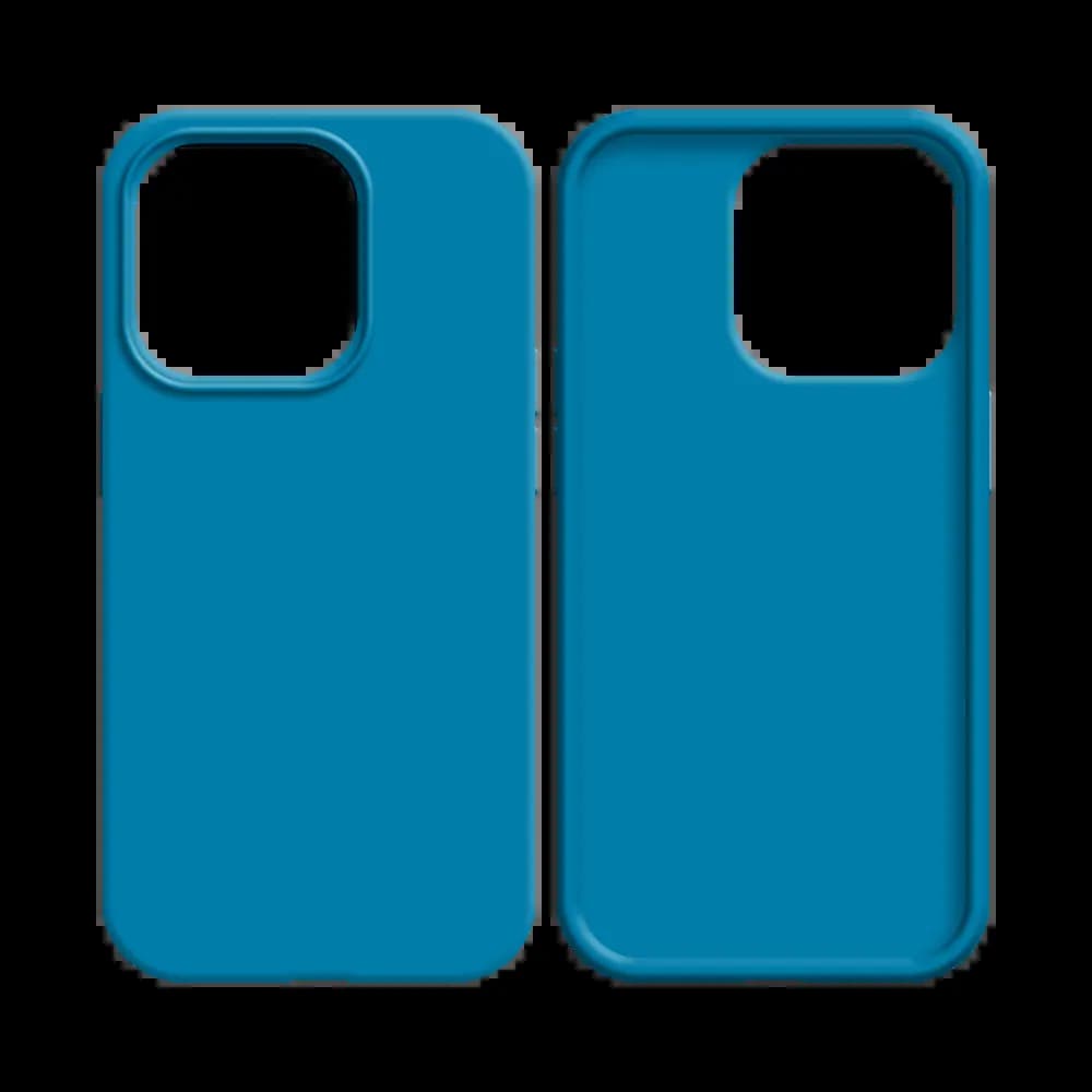 Coque silicone iPhone 16 Pro Max - Bleu Ciel - Vue 2