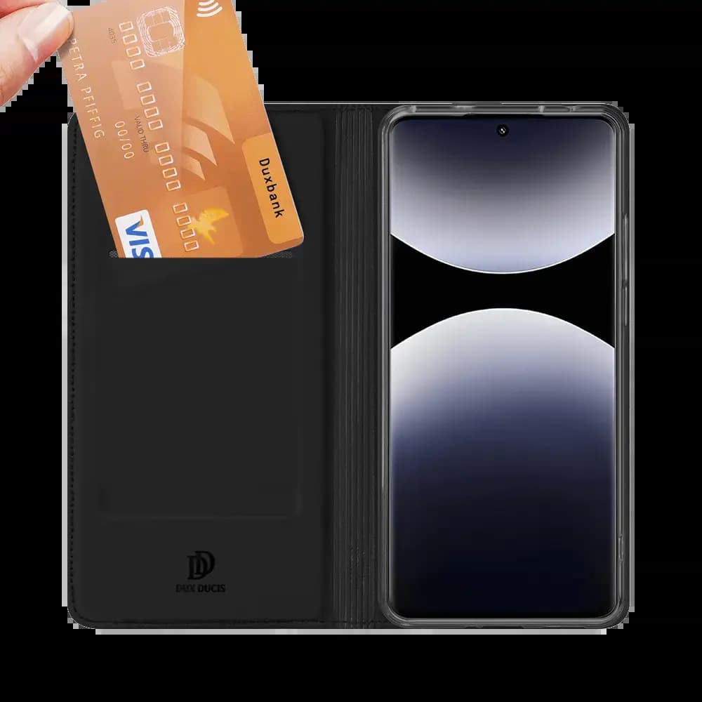 Housse folio Xiaomi Redmi Note 14 Pro 4G porte-carte – Dux Ducis Skin Pro Bleu