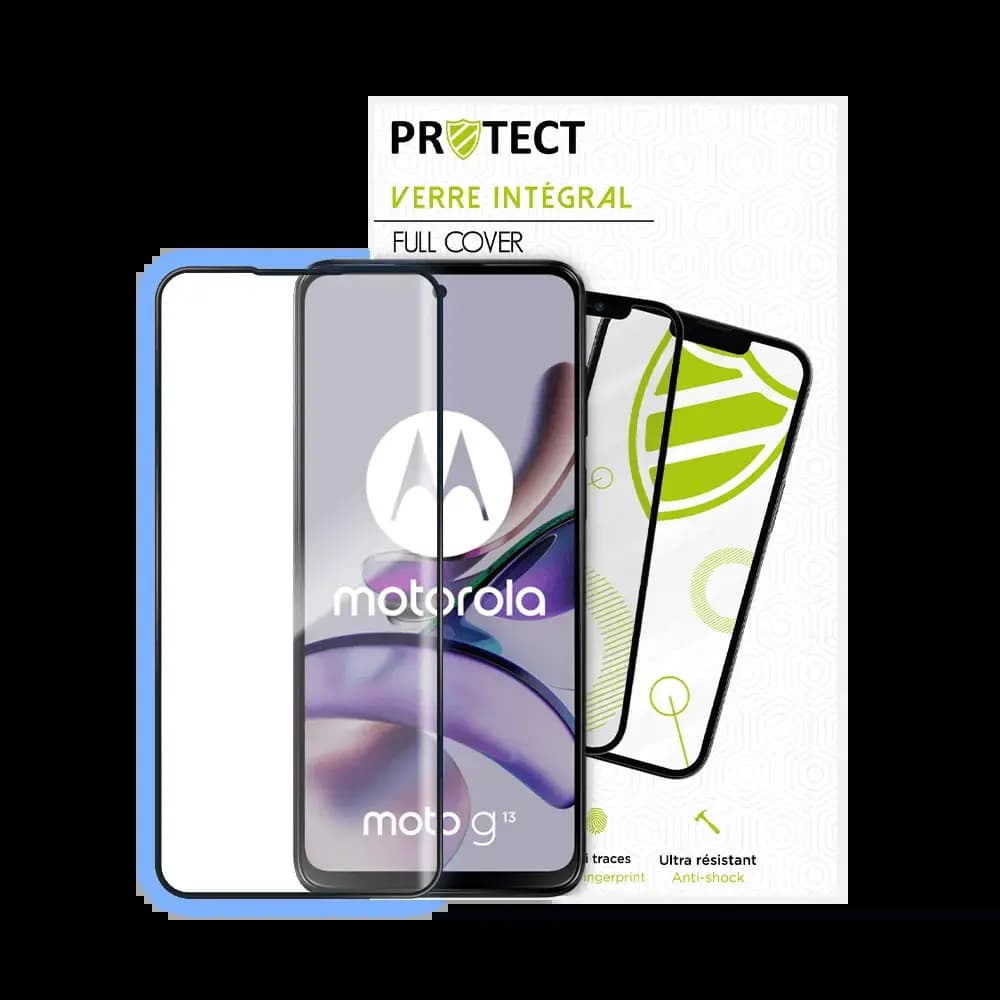 Verre trempé intégral Motorola moto g13 protection écran 9H - PROTECT Noir