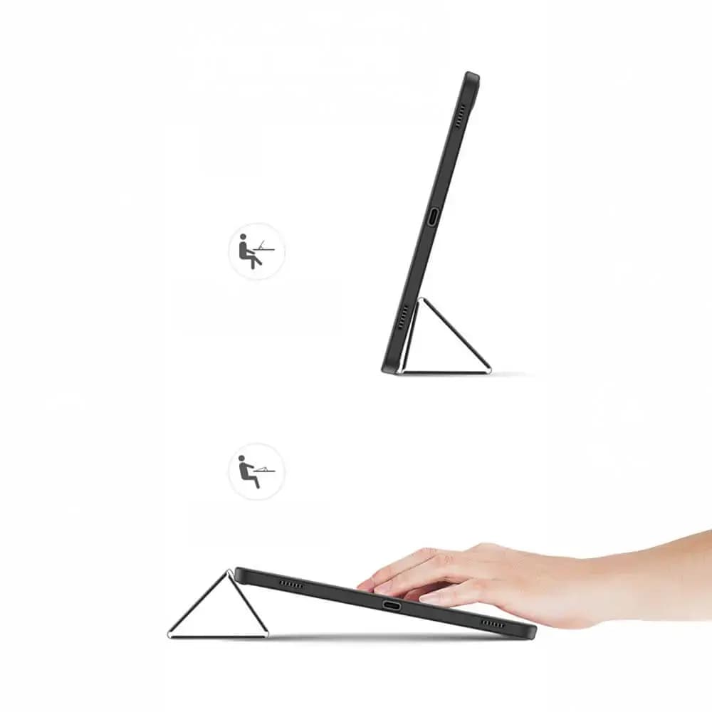 Housse folio Samsung Galaxy Tab S9+ avec dos transparent & porte-stylet - Dux Ducis Toby Rose