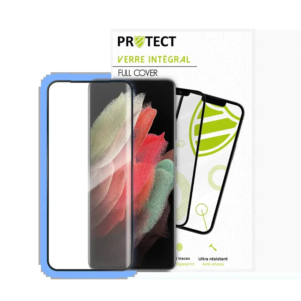 Verre trempé intégral Samsung Galaxy S21 Ultra 5G protection écran 9H - PROTECT Noir