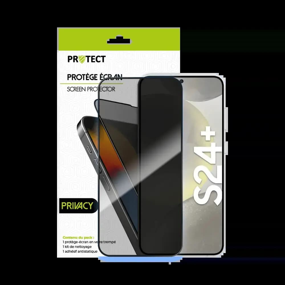 Verre trempé anti-espions Samsung Galaxy S24+ 5G protection écran 9H - PROTECT Transparent