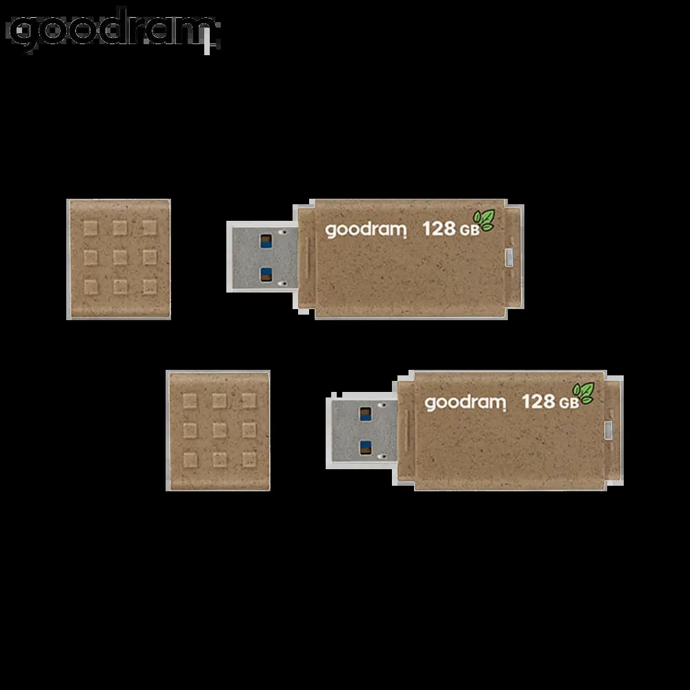 Lot de 2 clés USB 3.2 Gen1 128Go Goodram UME3 éco-friendly