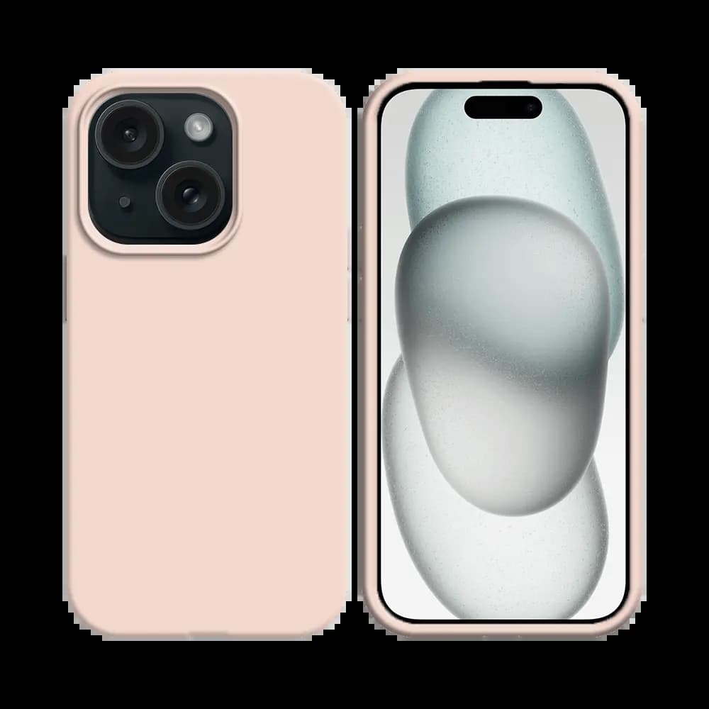 Coque silicone iPhone 15 - Rose Gold