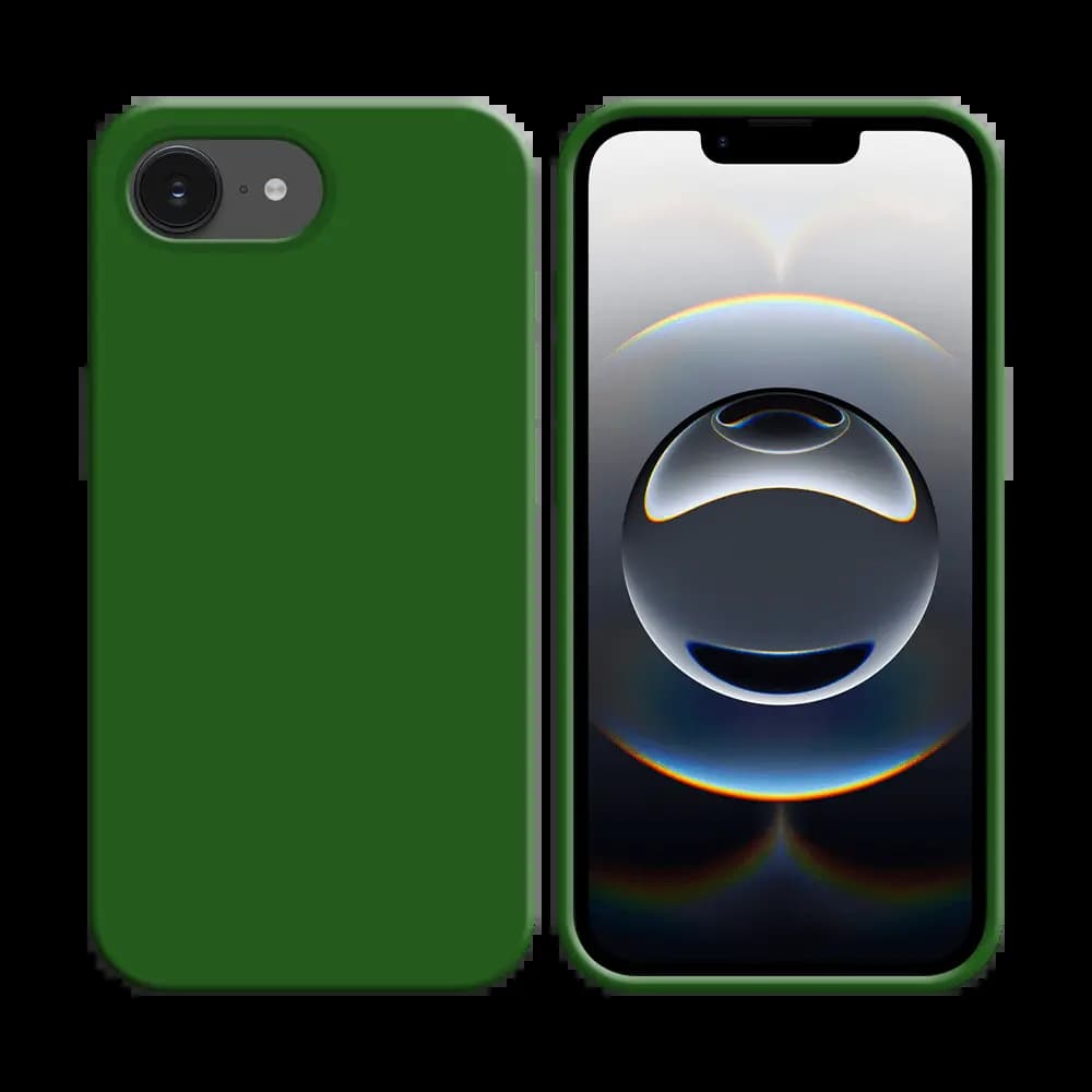 Coque silicone iPhone 16e / iPhone 17e - Vert Foncé