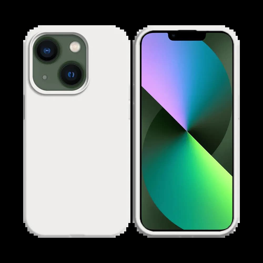 Coque silicone iPhone 13 mini - Blanc