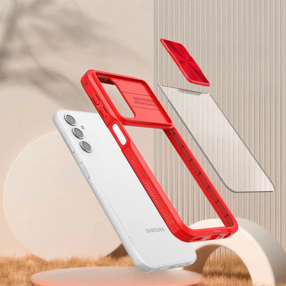 Coque avec cache caméra – Galaxy A16 5G A166/Galaxy A16 4G A165/Galaxy A17 5G – PROTECT IE027 Rouge  - Vue 4