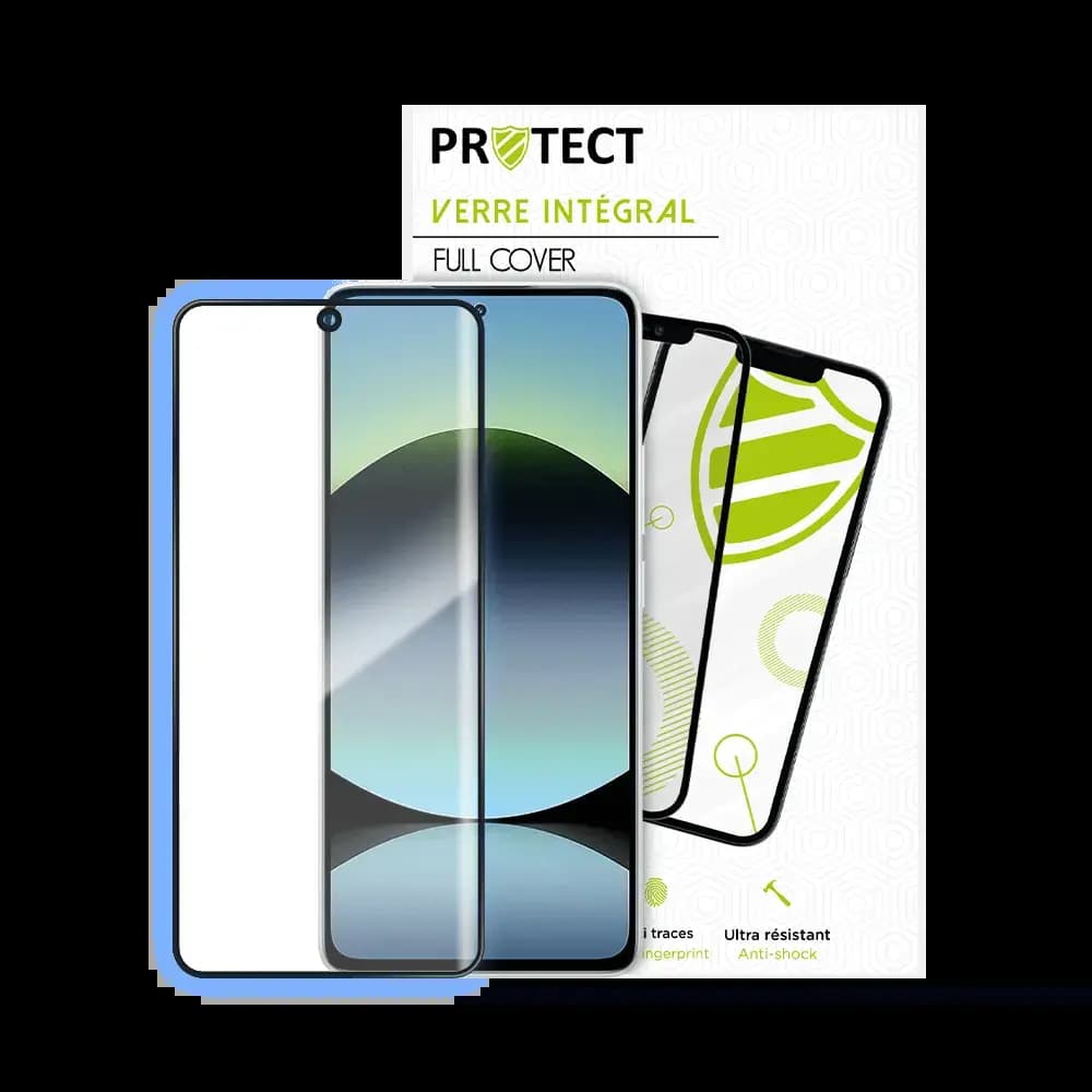 Verre trempé intégral 5D 9H – protection écran Xiaomi Redmi Note 14 5G – PROTECT Noir