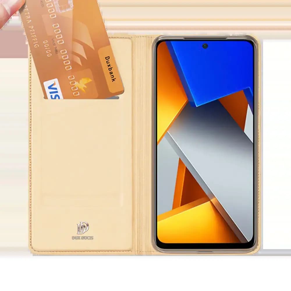 Housse folio Xiaomi Poco M4 Pro porte-carte – Dux Ducis Skin Pro Noir