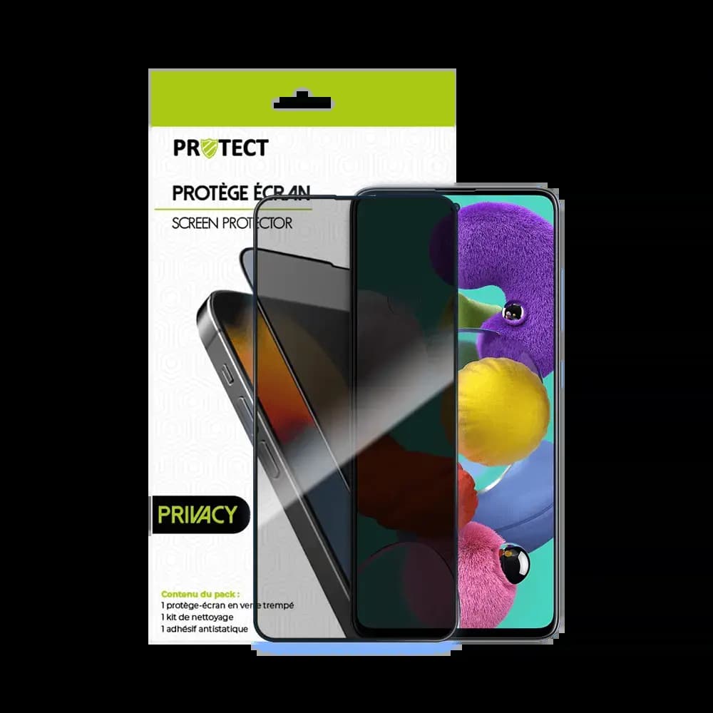 Verre trempé anti-espions Samsung Galaxy A51 / A51 5G / A52 5G / A52 4G / A53 5G protection écran 9H - PROTECT Transparent - Vue 2