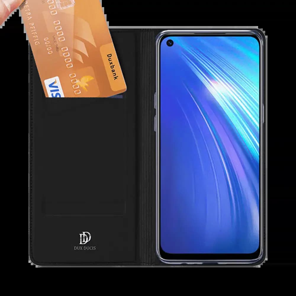 Housse folio Realme 6 porte-carte - Dux Ducis Skin Pro Noir