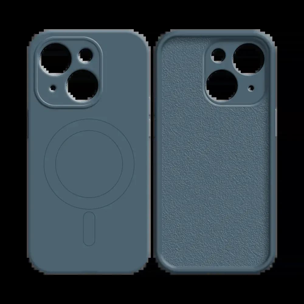 Coque MagSafe iPhone 14 antichoc et intérieur flanelle - PROTECT IZ001 Bleu