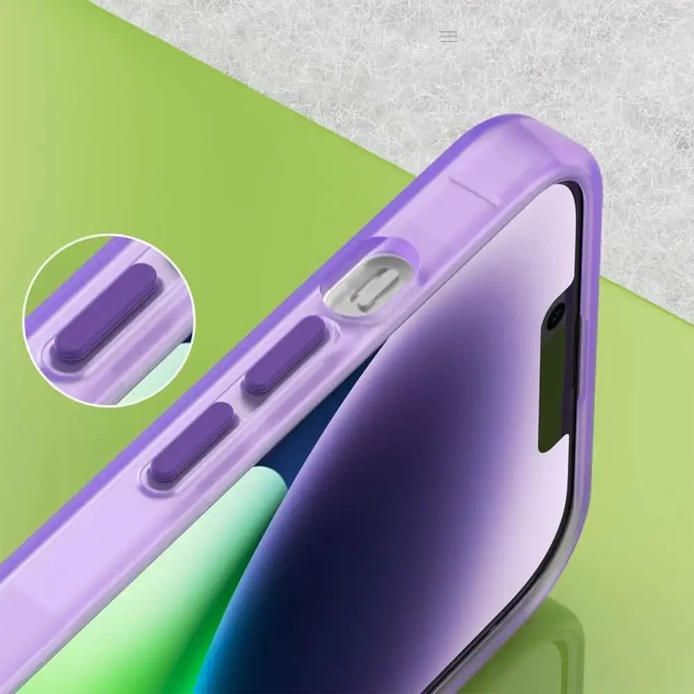 Coque MagSafe bi-matière iPhone 14 - PROTECT MF-006 Violet Foncé
