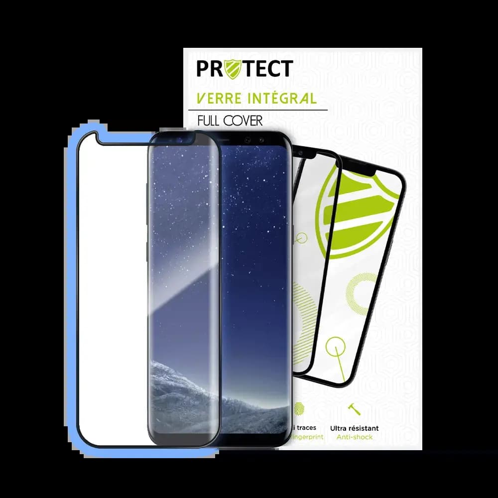 Verre trempé intégral Samsung Galaxy S8+ protection écran 9H - PROTECT Noir