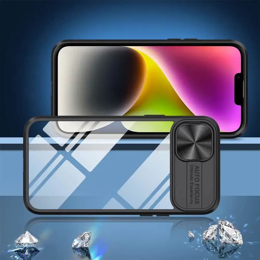 Coque iPhone 13 / 14 / 16e / 17e avec cache caméra - PROTECT IE027 Noir