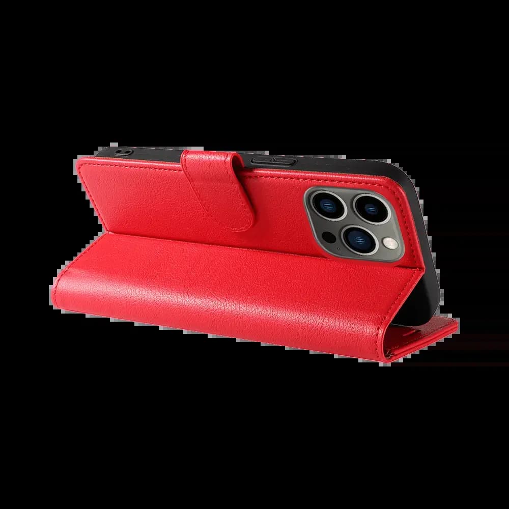 Housse folio anti-RFID iPhone 12 / 12 Pro – PROTECT IP011 Rouge - Vue 3