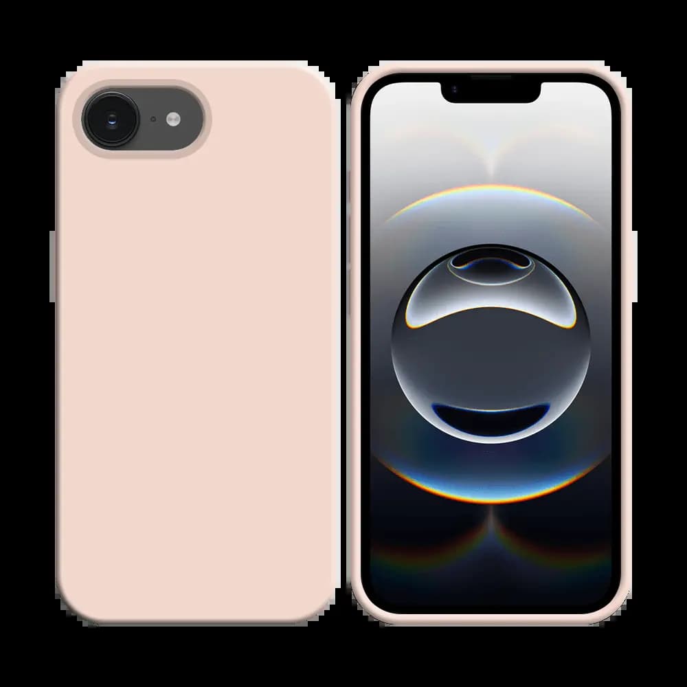 Coque silicone iPhone 16e / iPhone 17e - Rose Gold