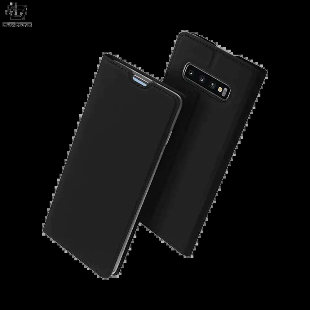 Housse folio Samsung Galaxy S10+ porte-carte - Dux Ducis Skin Pro Noir