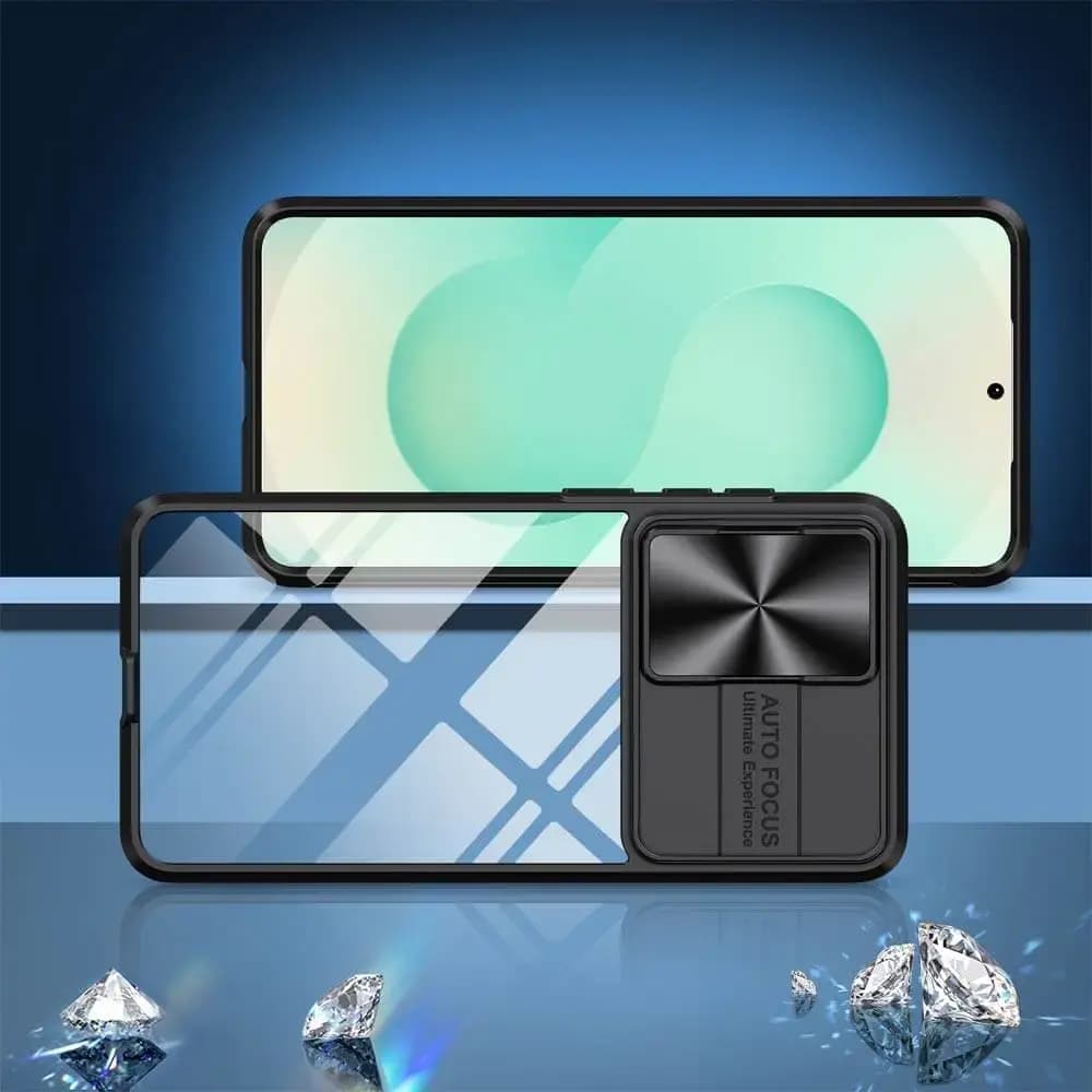 Coque avec cache caméra Samsung Galaxy S25 Edge protection 9H - PROTECT IE027 Noir