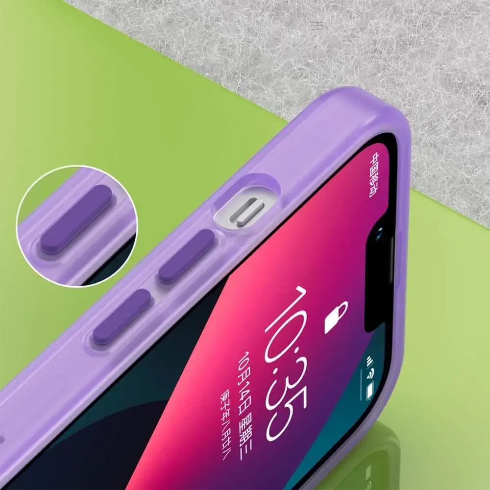 Coque MagSafe bi-matière iPhone 13 - PROTECT MF-006 Violet Foncé