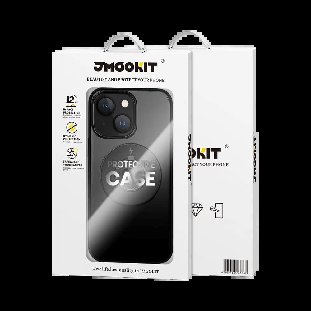 Coque MagSafe iPhone 15 Plus avec support anneau - JMGOKIT King Noir