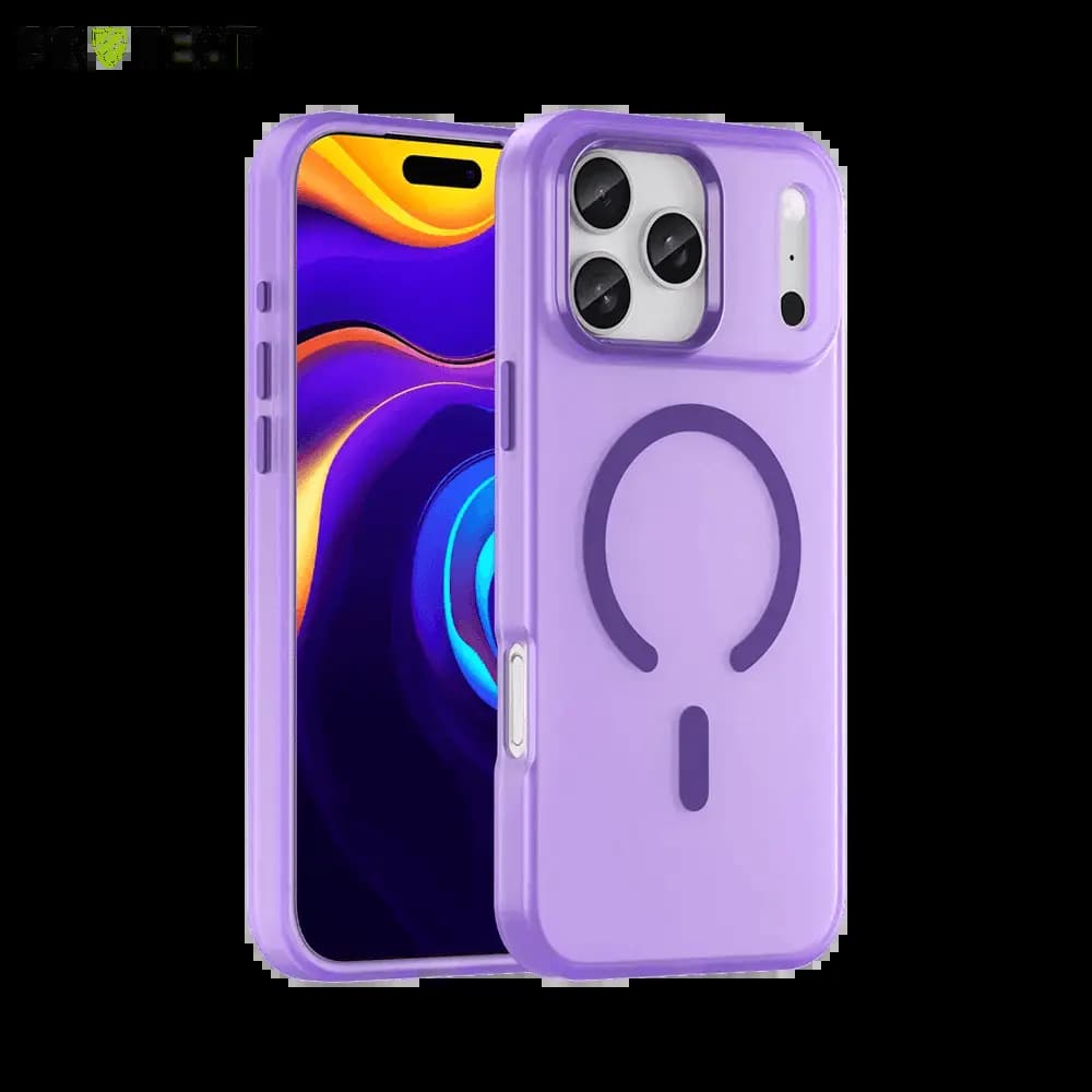 Coque MagSafe bi-matière iPhone 17 Pro Max - PROTECT MF-006 Violet Foncé