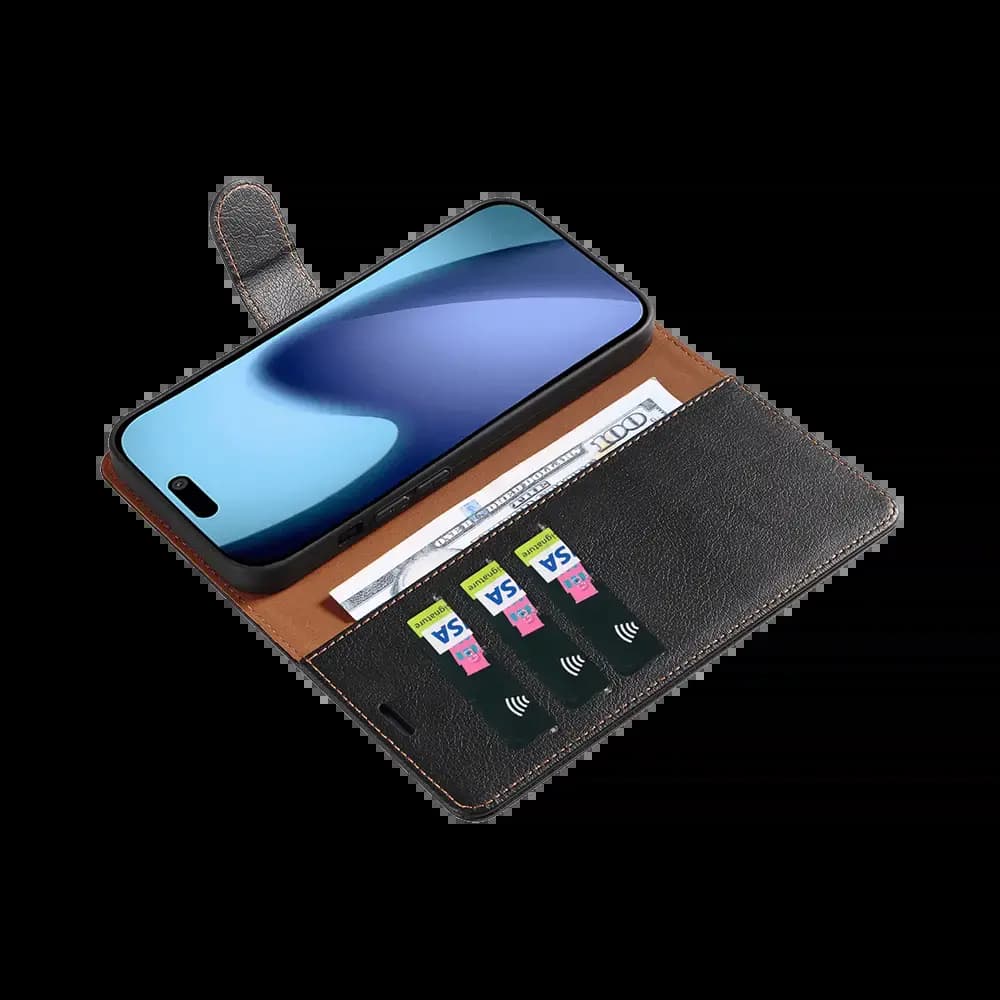 Housse folio anti-RFID iPhone Air – PROTECT IP011 Noir