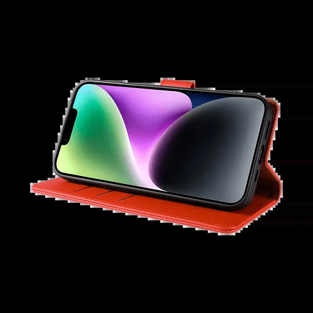 Housse folio anti-RFID iPhone 14 - PROTECT IP011 Rouge - Vue 3