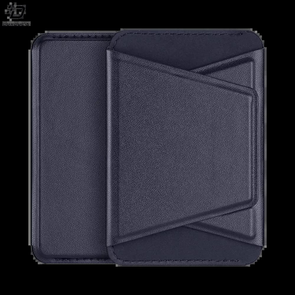 Support smartphone avec MagSafe - Dux Ducis Magnetic Wallet Stand Bleu Marine