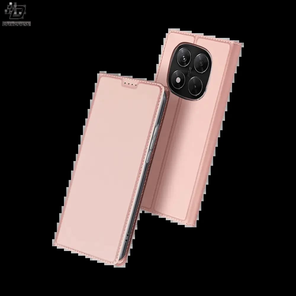 Housse folio Xiaomi Redmi Note 14 Pro 4G porte-carte – Dux Ducis Skin Pro Rose