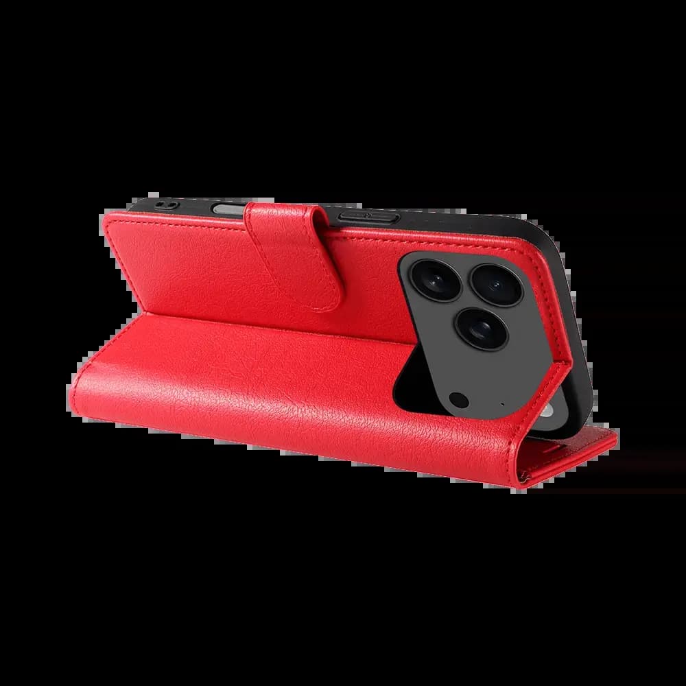 Housse folio anti-RFID iPhone 17 Pro – PROTECT IP011 Rouge