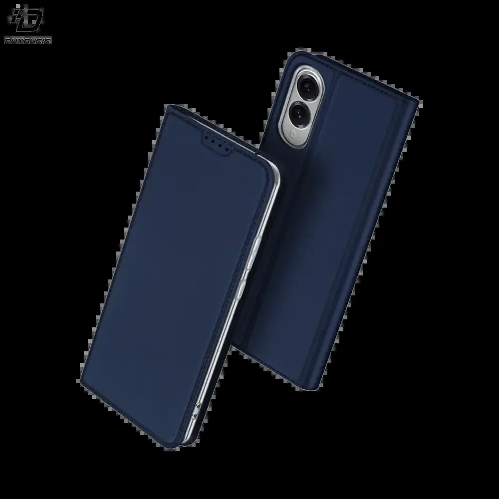 Housse folio Samsung Galaxy S25 Edge porte-carte – Dux Ducis Skin Pro Bleu