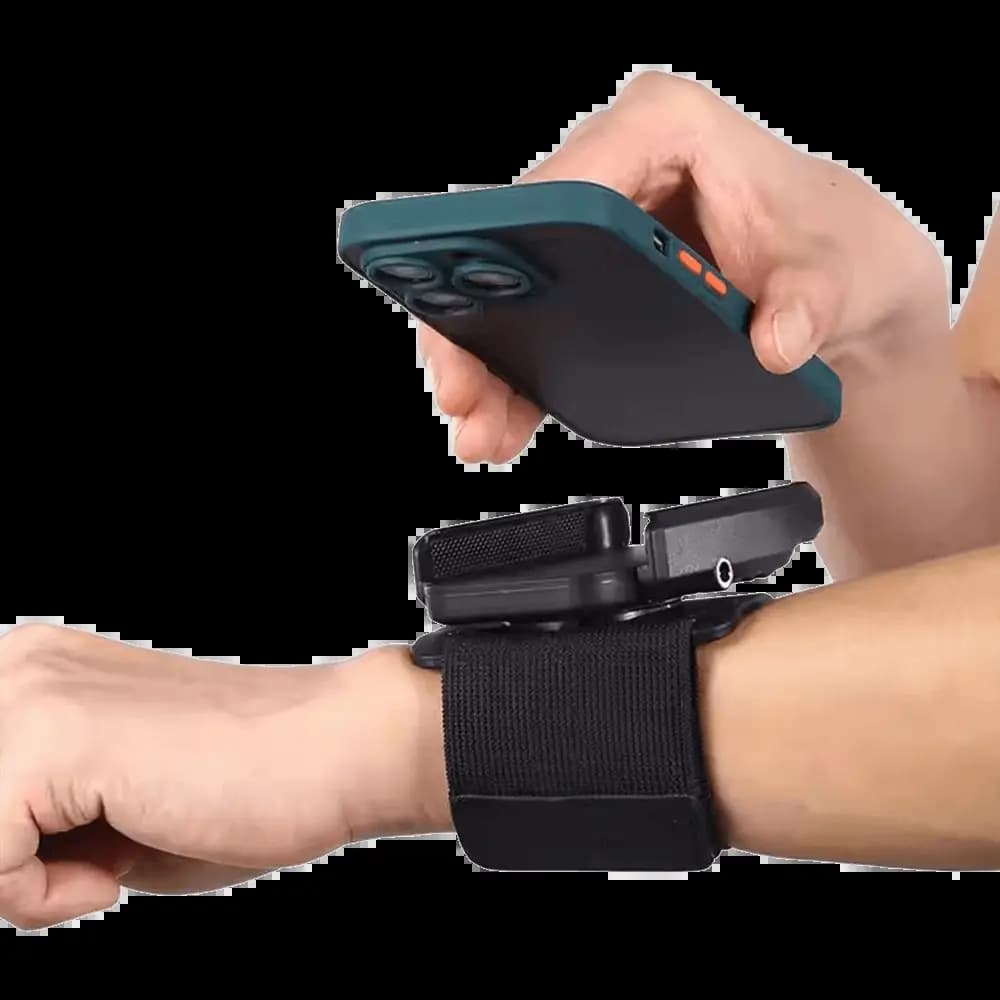 Support smartphone universel rotatif 360° pour poignet - Noir