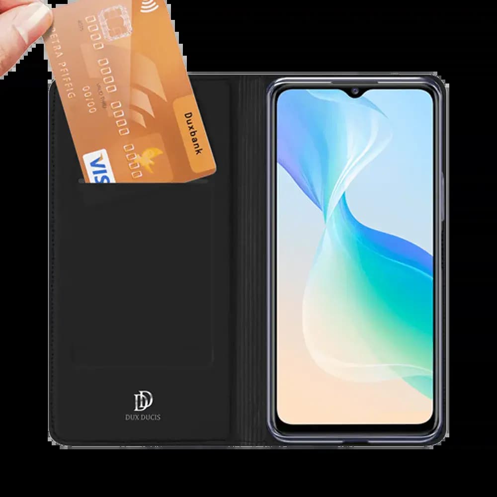 Housse folio Vivo Y76 5G porte-carte - Dux Ducis Skin Pro Noir