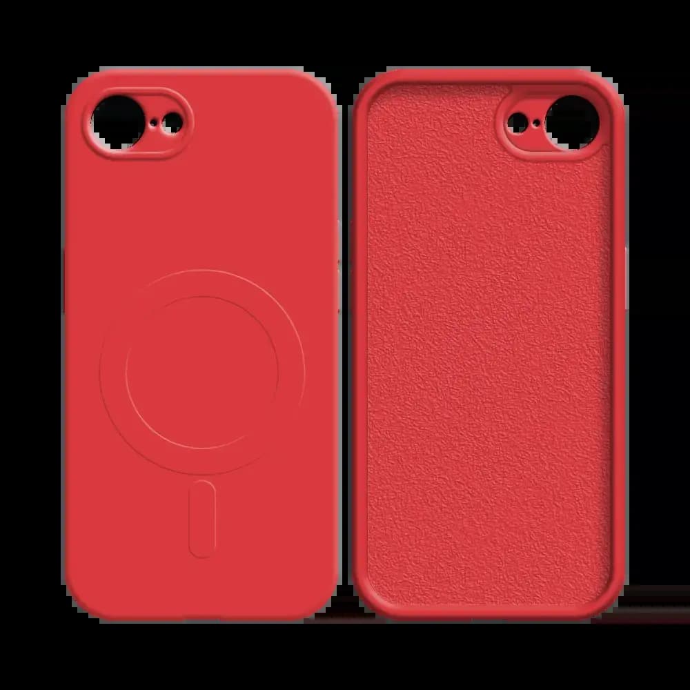 Coque MagSafe iPhone 16e / iPhone 17e antichoc et intérieur flanelle - PROTECT IZ001 Rouge