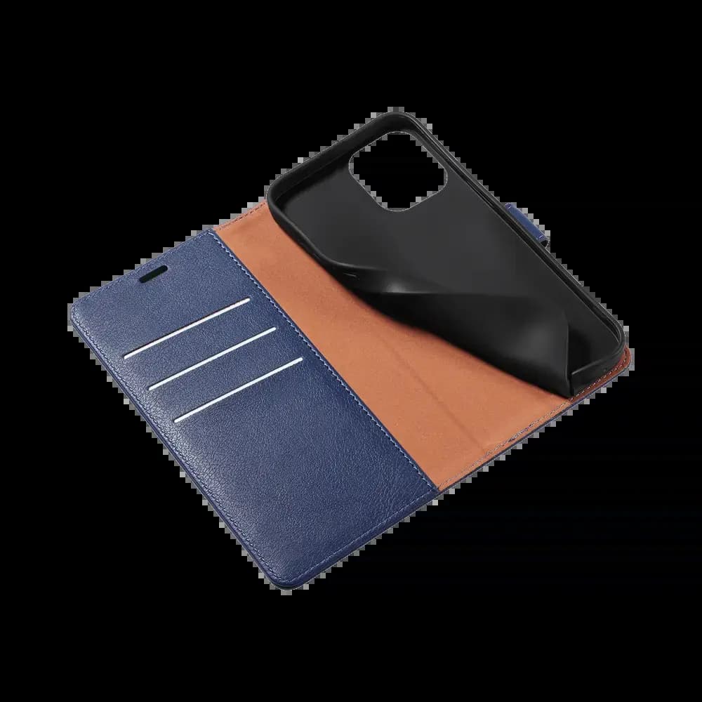 Housse folio anti-RFID iPhone 13 Pro – PROTECT IP011 Bleu Marine - Vue 4