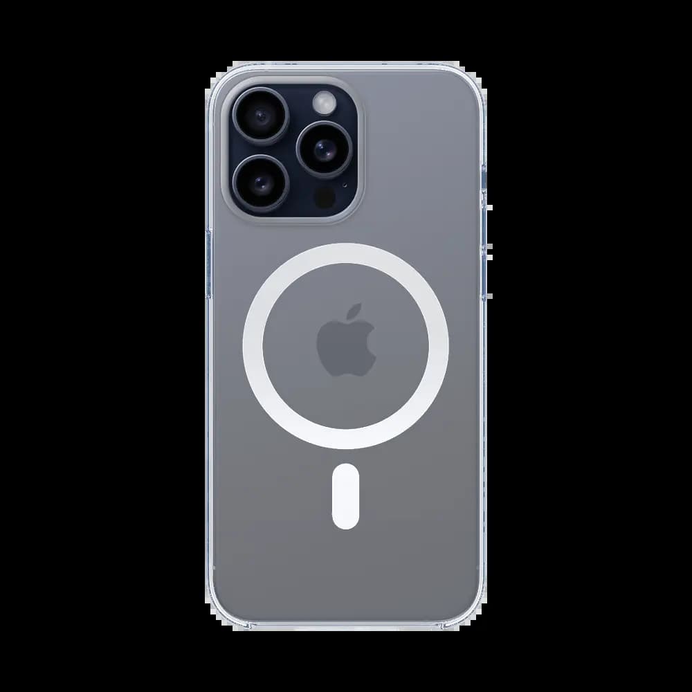 Coque MagSafe silicone transparente iPhone 15 Pro Max
