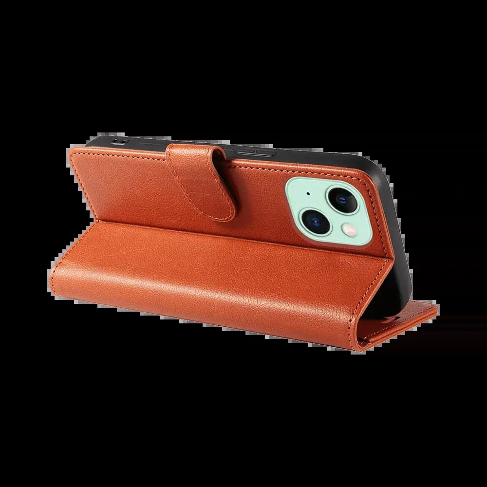 Housse folio anti-RFID iPhone 15 Plus – PROTECT IP011 Marron