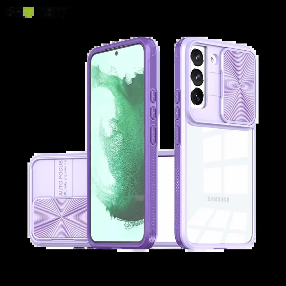 Coque Samsung Galaxy S22+ avec cache caméra - PROTECT IE027 Violet