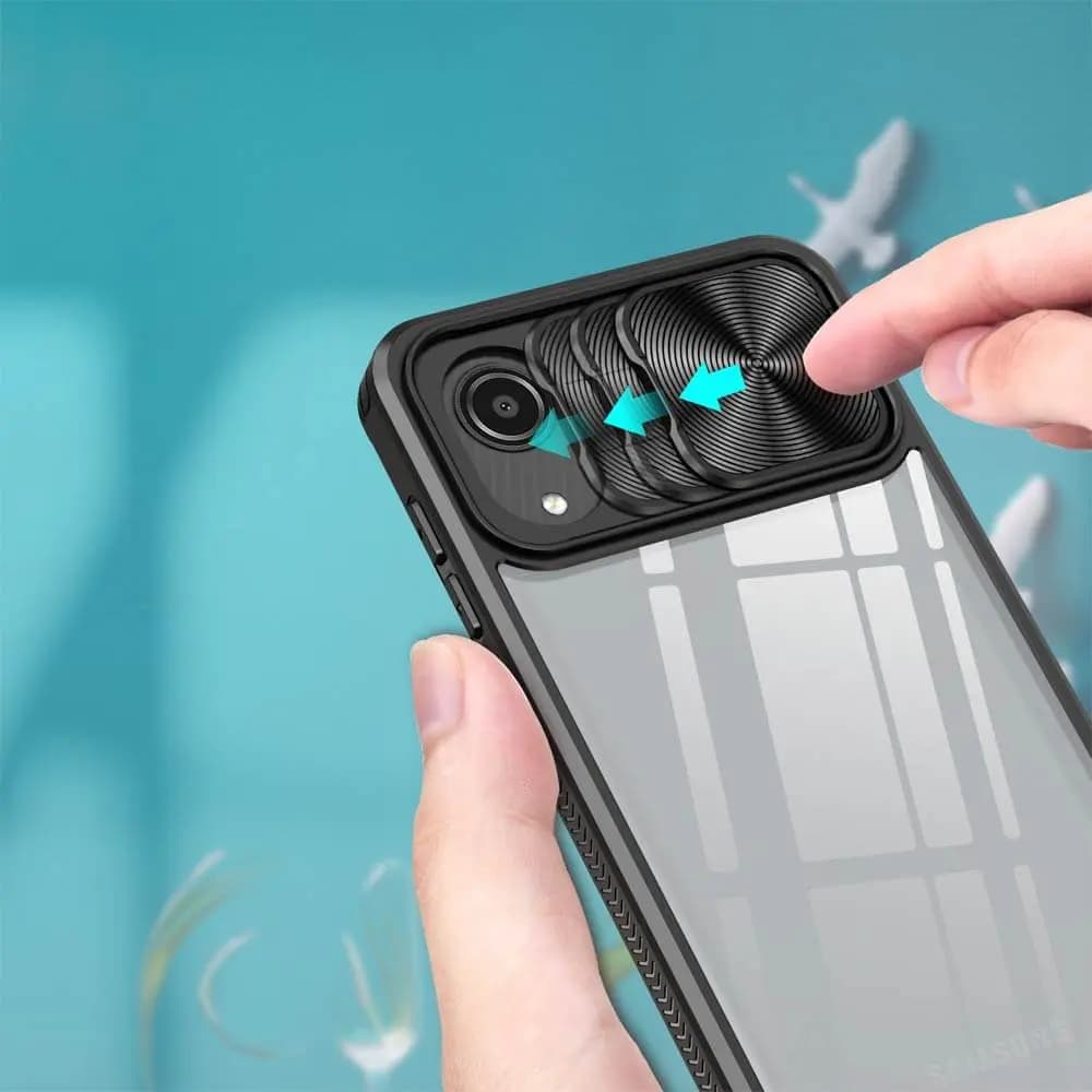 Coque Samsung Galaxy A03 Core avec cache caméra - PROTECT IE027 Noir - Vue 3