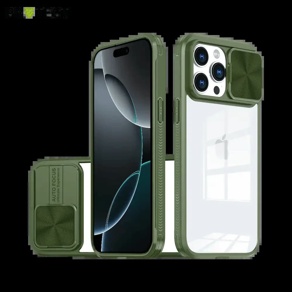 Coque avec cache caméra iPhone 16 Pro - PROTECT IE027 Vert Foncé 