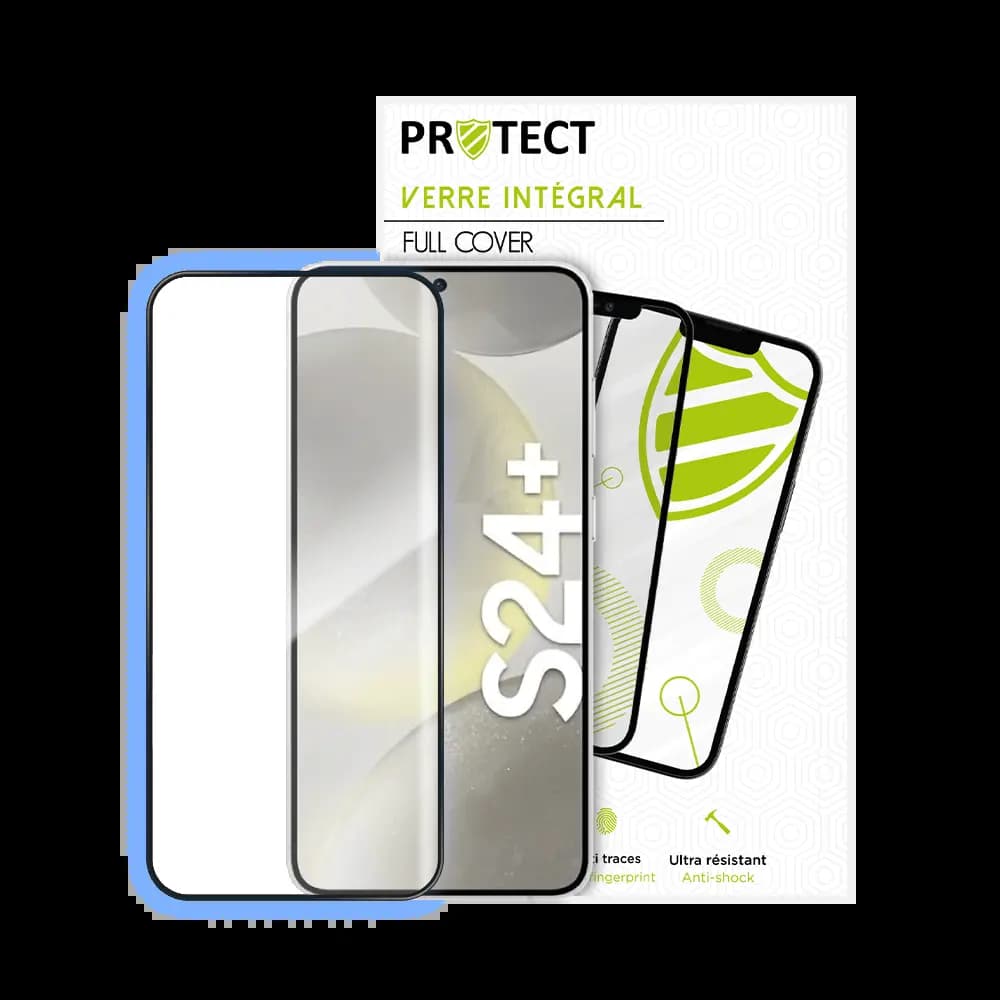 Verre trempé intégral Samsung Galaxy S24+ 5G protection écran 9H - PROTECT Noir - Vue 2