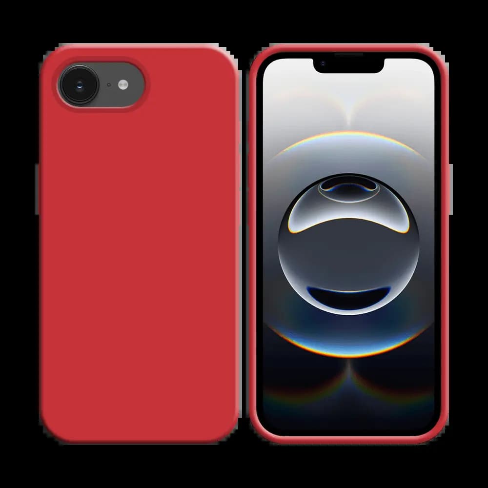 Coque silicone iPhone 16e / iPhone 17e - Rouge