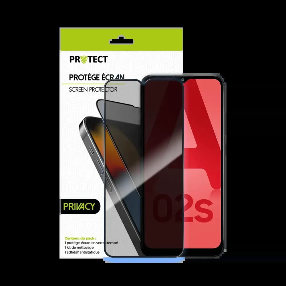 Verre trempé anti-espions Samsung Galaxy A02s protection écran 9H - PROTECT Transparent - Vue 2