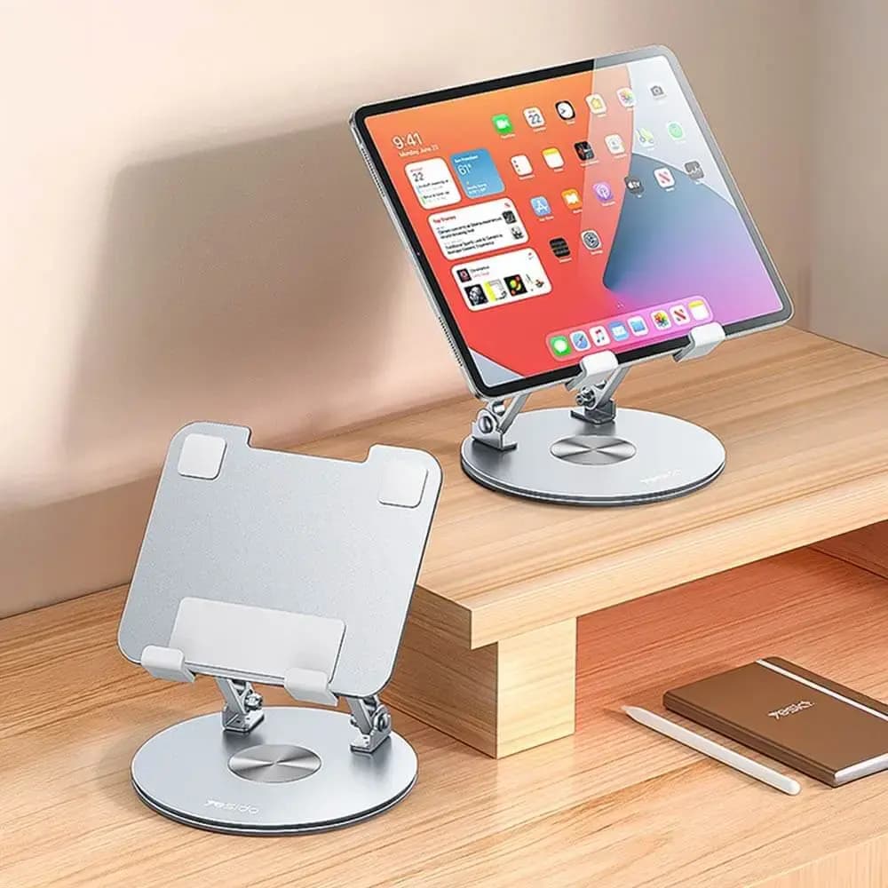 Support pour smartphone et tablette rotation 360° - Yesido C293 Argent